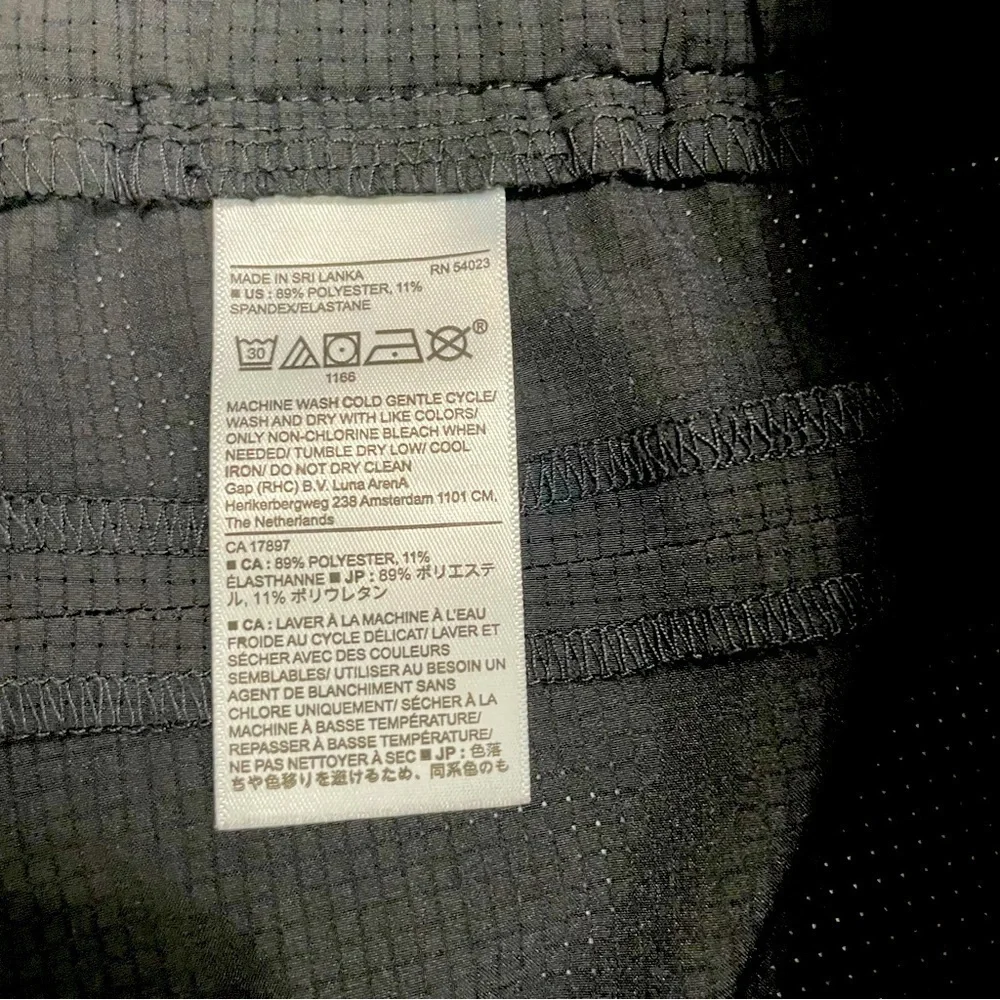 Banana Republic Men Black Nylon Drawstring Joggers Size XL